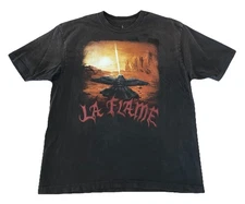 Travis Scott T Shirt L Faded Black La Flame Coachella 2025 Exclusive NEW *spot