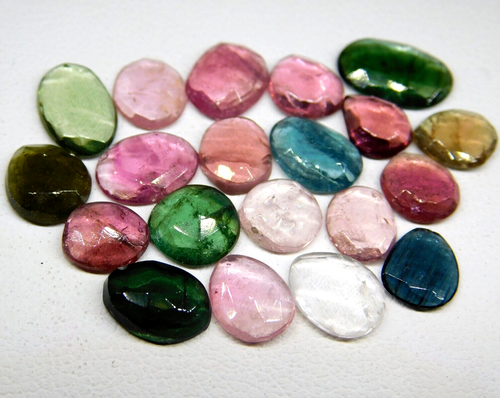 Natural Multi Color Rose Cut Tourmaline 20 Pcs Wholesale Gemstones Lot 14.7 cts - Picture 5 of 7
