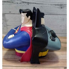 Hucha de monedas DC Comics Batman y Superman vintage 1999 soporte de cambio