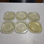 Vintage Federal Madrid Yellow Bread & Butter Depression Glass Plates 6" lot of 6