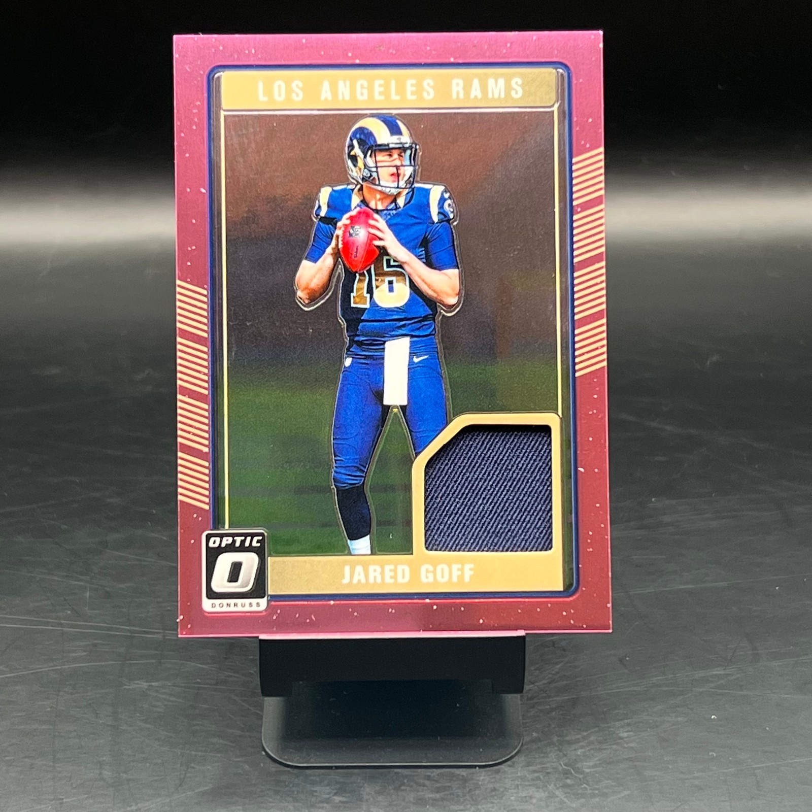 Jared Goff Panini Donruss Optic Donruss Rookie Threads #JG Pink