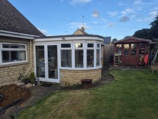 Conservatory White UPVC with French Doors
