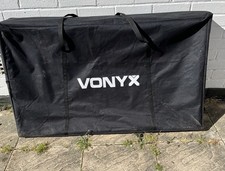 Vonyx DJ Booth Facade Foldable Portable with Carry Bag Black/White