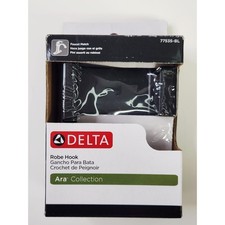 Delta 77535-BL Ara Single Robe Hook - Matte Black