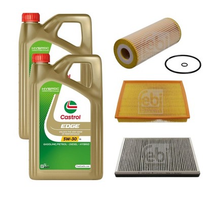 FEBI Inspektionspaket 10L Castrol EDGE Titanium FST 5W-30 LL für VW Crafter