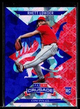 2025 Panini Crusade #44 Rhett Lowder Crusade Blue Cracked Ice