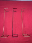Nice Vintage Lot Of 3 Metal Barbie Doll Stands 2 Gold 1 Black 8 1/2 Inches Tall