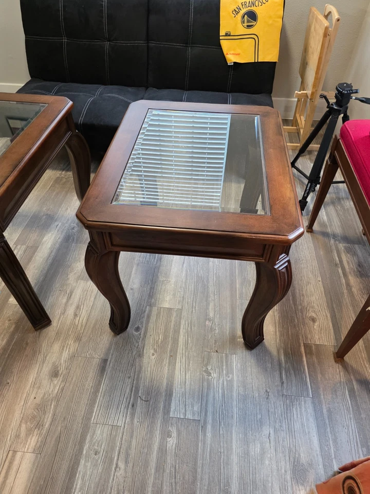 Juego de 2 mesas auxiliares de salón Foto 2 de 3