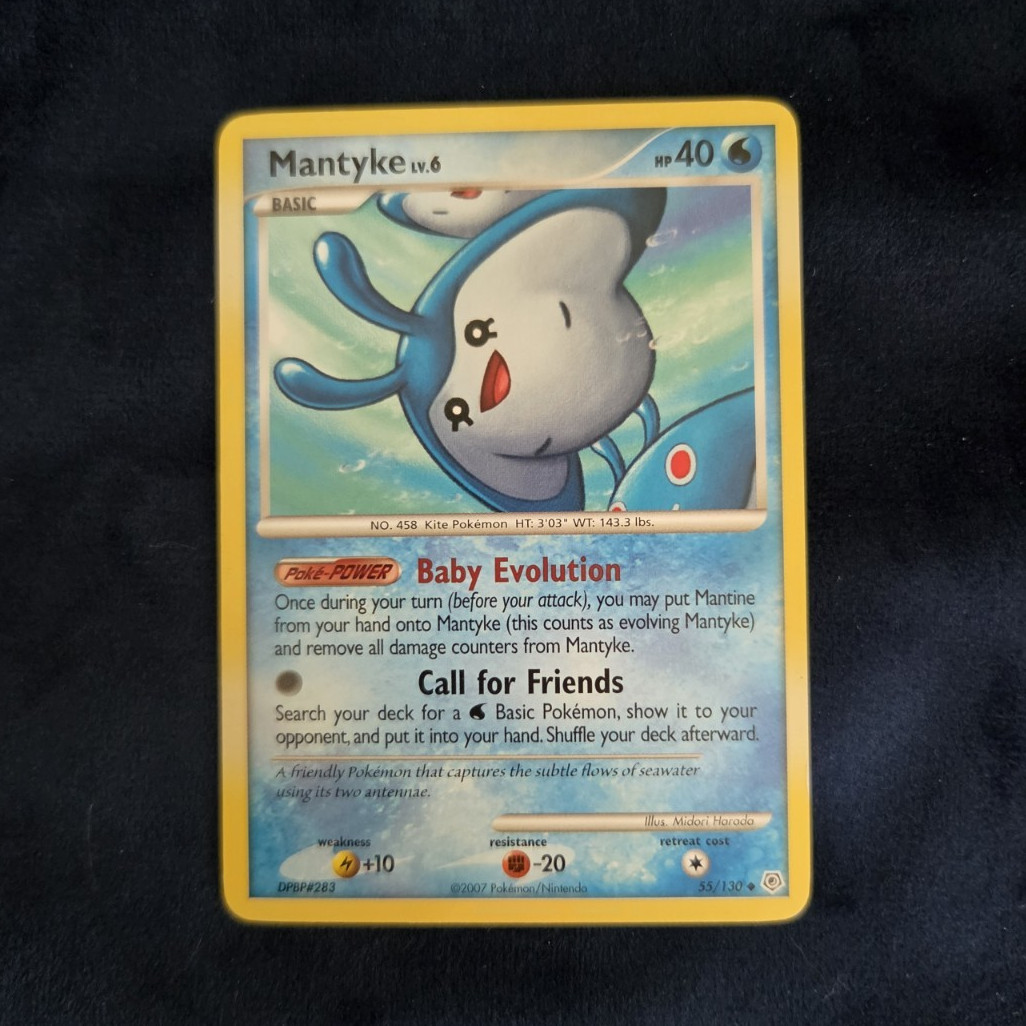 The Pokémon Company Mantyke Diamond and Pearl 55/130 Uncommon 40HP EN