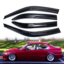 For 1996-2000 Honda Civic Sedan 4x Window Visors Vent Sun Rain Guards Deflectors