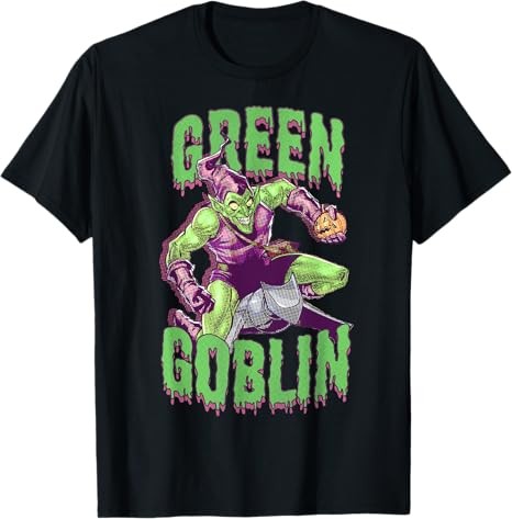 Disney Marvel Halloween grüner Kobold schleimig schwarz Größe S - 5XL