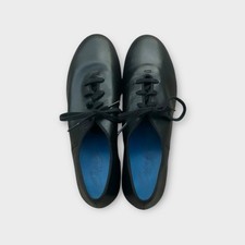 Capezio Teletone Black Leather tie Women  s Tap Dance Shoes Size 8.5 M