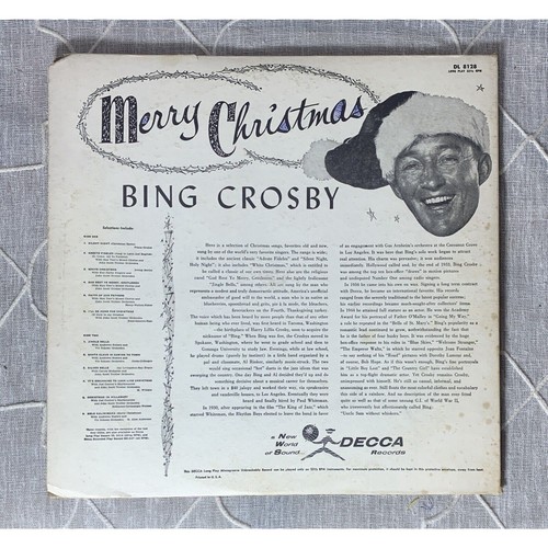 VTG BING CROSBY VINYL Merry Christmas -RARE 1955 1st Press Decca EX+/EX+ MG 4088 - Picture 5 of 7