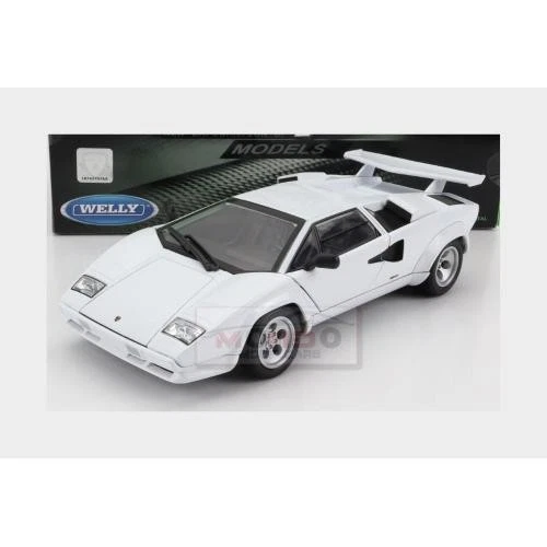 1:24 WELLY Lamborghini Countach Lp5000S 1988 White WE24112W - Immagine 2 di 2