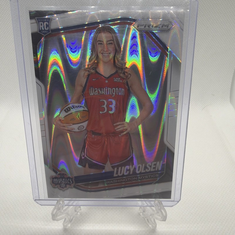 2025 panini prizm wnba basketball white seismic rookie lucy olsen variation 145