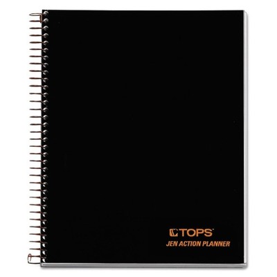 TOPS Products Aion Planner, Side Wirebound, 8-1/2''x6-3/4'', 100 Sheets, Black ...