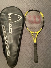 Wilson Titanium Soft Shock 3 Black Yellow Tennis Racket With Carrying Bag