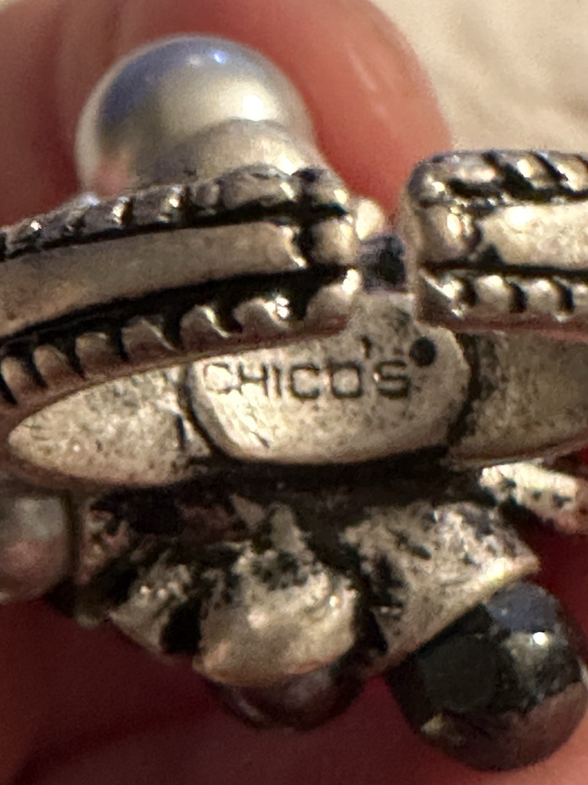 Chico’s Grape Ring Silver Tone Statement Ring Sma… - image 7