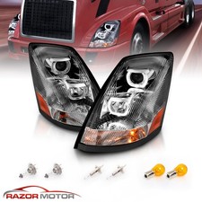 For 2004-2017 Volvo Vnvnl Commercial Truck Projector Led Bar Chrome Headlights