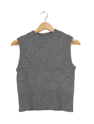 NEW LOOK Canotta all’uncinetto Donna Maglia slipover Taglia IT 40 grigio chiaro