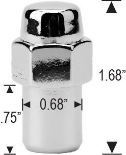 20 Lug Nuts 1/2-20 Chrome Mag Shank Cragar LH & RH Thread | eBay