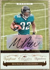 Maurice Jones-Drew 2006 Classics Signatures Gold Rookie Auto 100 Jersey Match RC