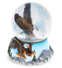 Eagle Snow Globe - Sparkly Water Globe Figurine with Sparkling Glitter, Colle...