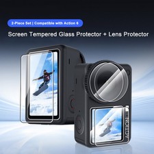 For DJI osmo action6 HD Tempered Glass Screen Protector 2 set