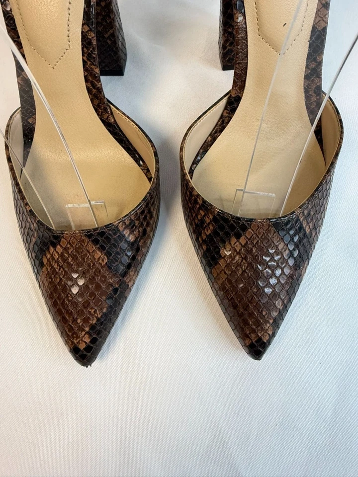 Zapatos de salón Mary Jane Aldo Nicholes para mujer talla 7 marrón con estampado de piel de serpiente Foto 4 de 4