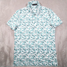 G Fore all over print short sleeve golf polo shirt S Men floral birds