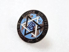 Early Dodge Brothers Brass Enamel Automobile Radiator Front Badge Emblem Small