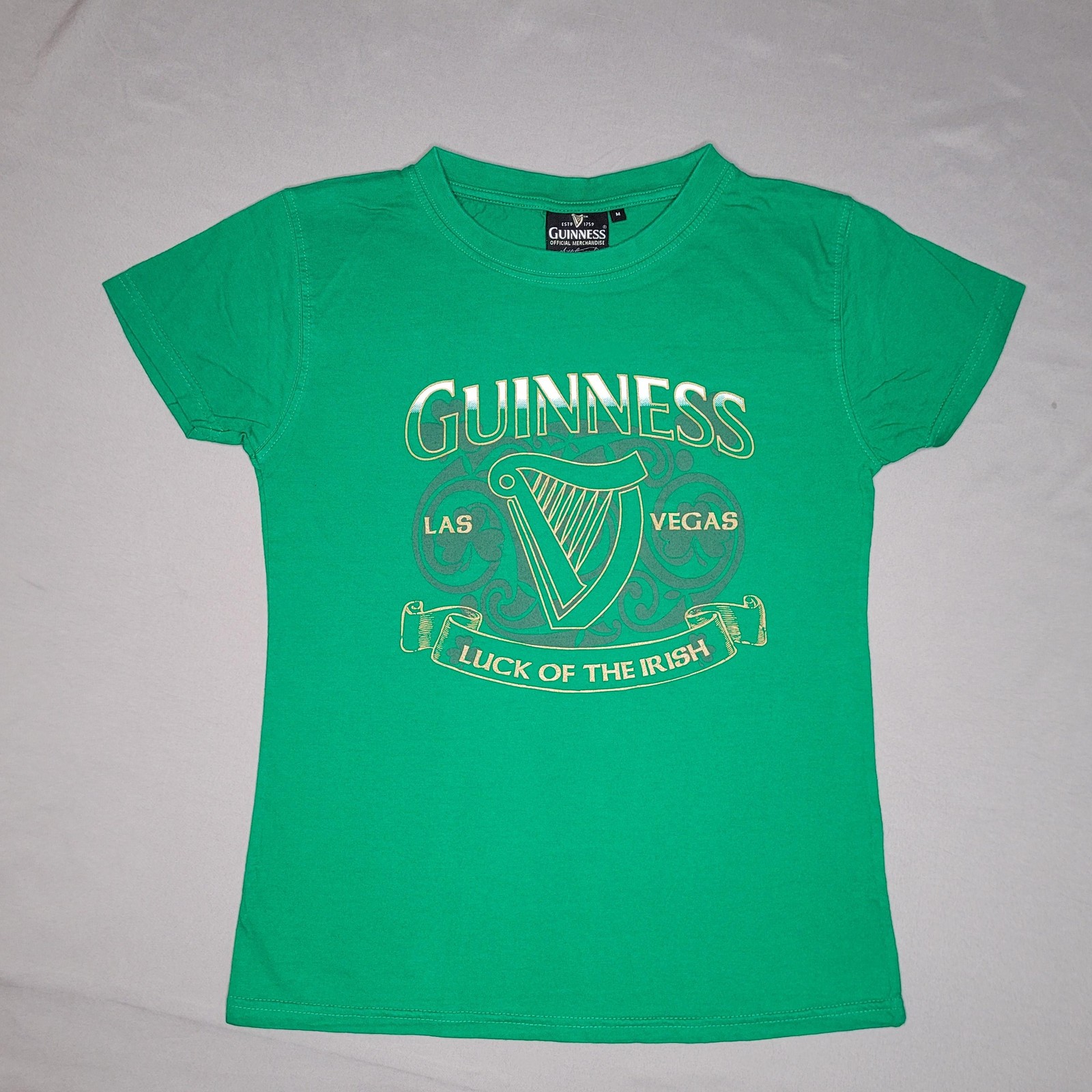 Guinness Shirt Womens Medium Las Vegas Luck Of The Irish Graphic Tee St Patricks