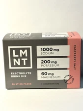 LMNT Electrolytes: 30-Pack Raspberry Salt | ZERO-Sugar | Keto+Paleo | Free Ship