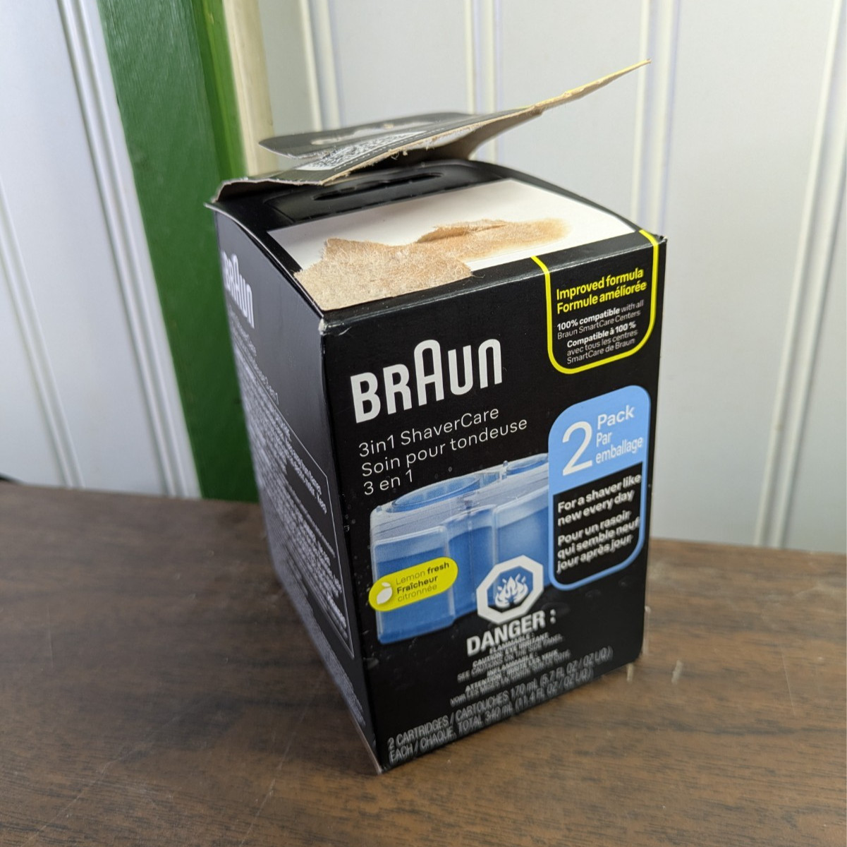 Braun Clean & Renew Lemon Fresh Cleaning Fluid Refill 2 Pack 5.7 fl oz ea Shaver