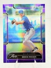 2024 Panini Three and Two PURPLE FOIL  /32 Brock Wilken #41 BREWERS