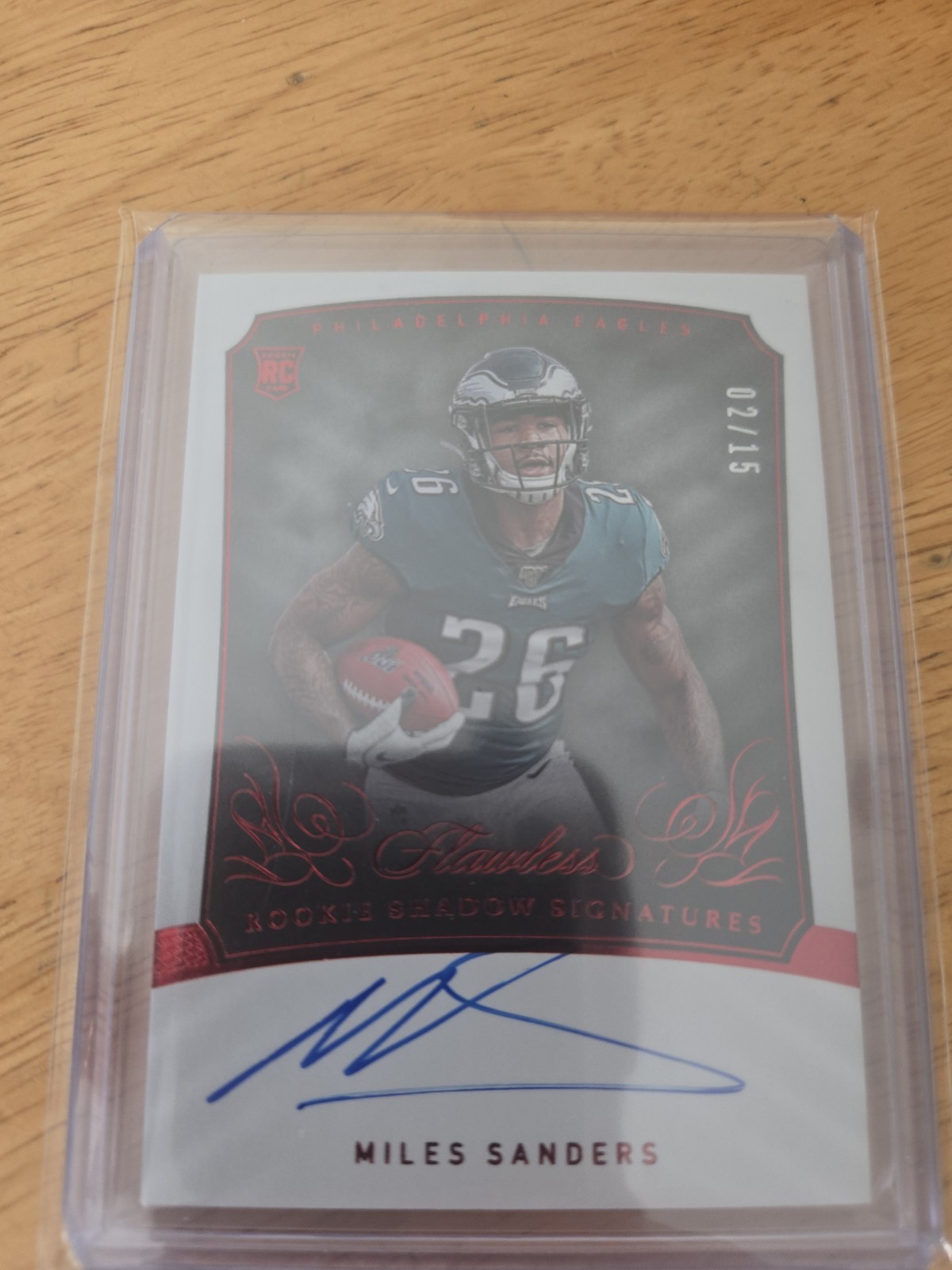 Miles Sanders Panini Flawless Rookie Shadow Signatures #RSSMS Base