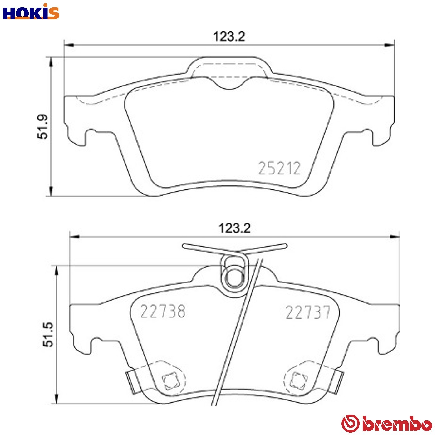 BRAKE PAD SET DISC BRAKE P 24 216 FOR FORD FOCUS/III/Turnier M9DB/M9DA 1.5L 4cyl