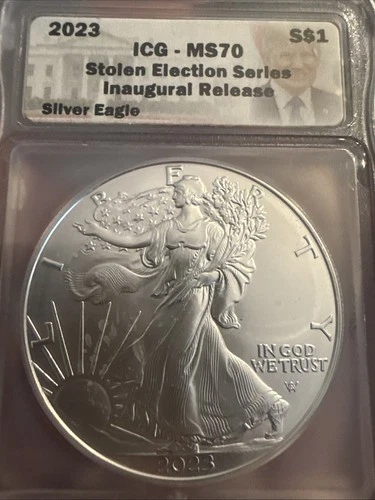 2023 $1 AMERICAN SILVER EAGLE ICG MS70 -Inaugural Release