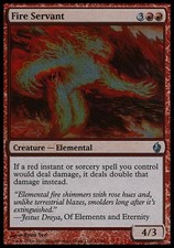 Fire Servant -Foil Near Mint MTG Premium Deck Series: Fire and Lightning