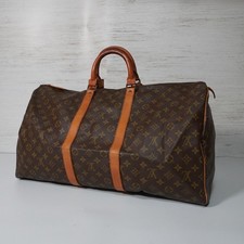 LOUIS VUITTON Monogram Keepall 55 Boston Bag M41424 LV Auth 152656