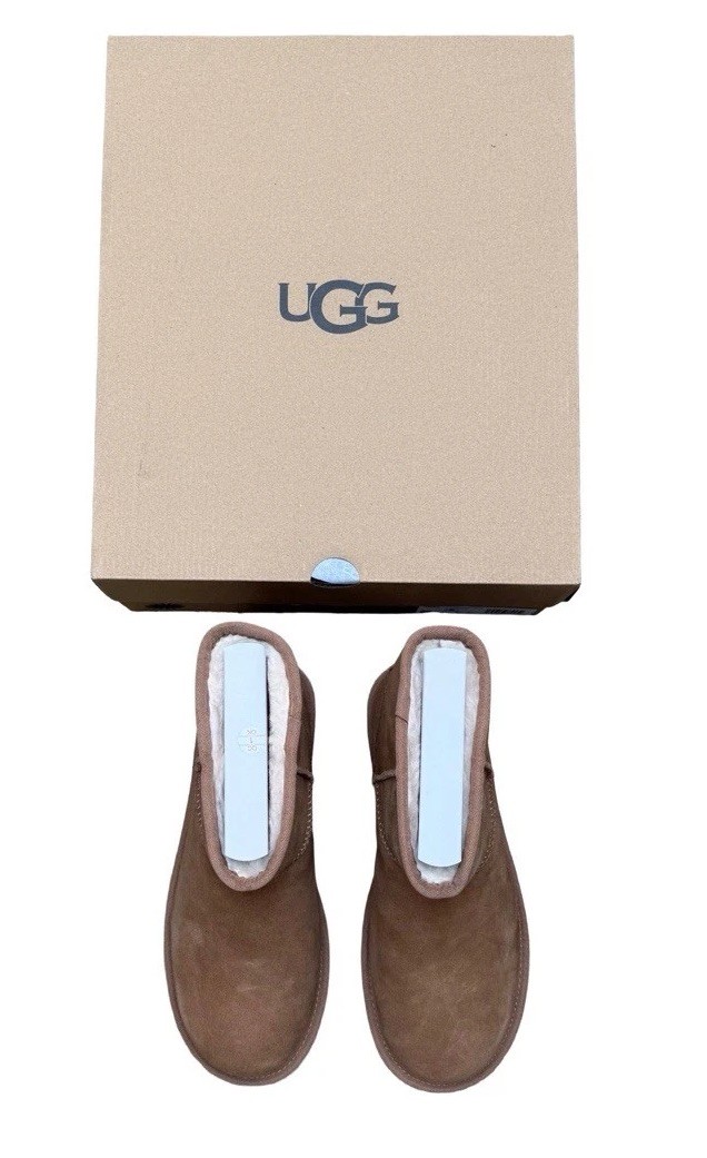 UGG CLASSIC MINI CHESTNUT PLATFORM WOMEN'S BOOTS SIZE 7UK BNWT RRP£175 image 2