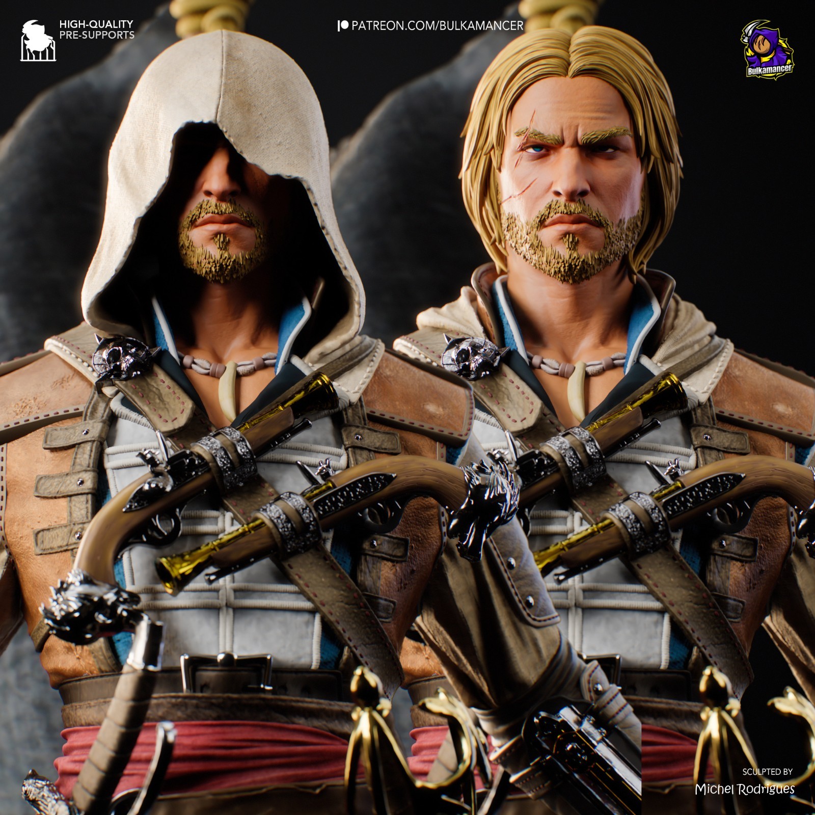 Edward Kenway Assassin's Creed 1:8 Scale Resin Kit | Unpainted Garage Kit