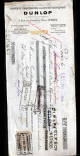 PARIS (XVII°) SILVER FACTORY / TIRES CYCLE TIRES "DUNLOP" in 1914