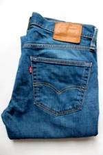 Levi's 527 men's jeans low bootcut Big E W31 L30 mid blue stretch denim LEVH878