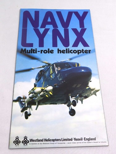 Brochure elicottero multiruolo lince marina anni 70