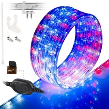 10' 20' 25' 50' 100' 150ft Outdoor LED Rope Light Water-Resistant Extend to 300'