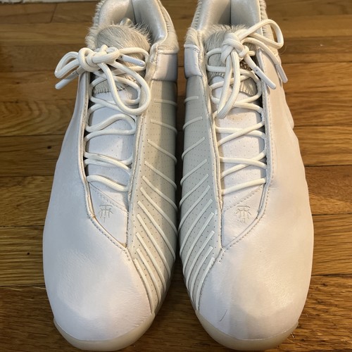 Adidas T-Mac 3 Men's Size 10.5 US AQ7993 White Mid Top Athletic Basketball Shoes - Picture 6 of 9