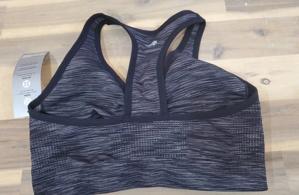 Sujetador deportivo Ideology para mujer teñido espacial de bajo impacto espalda deportiva negro talla mediana Foto 3 de 4