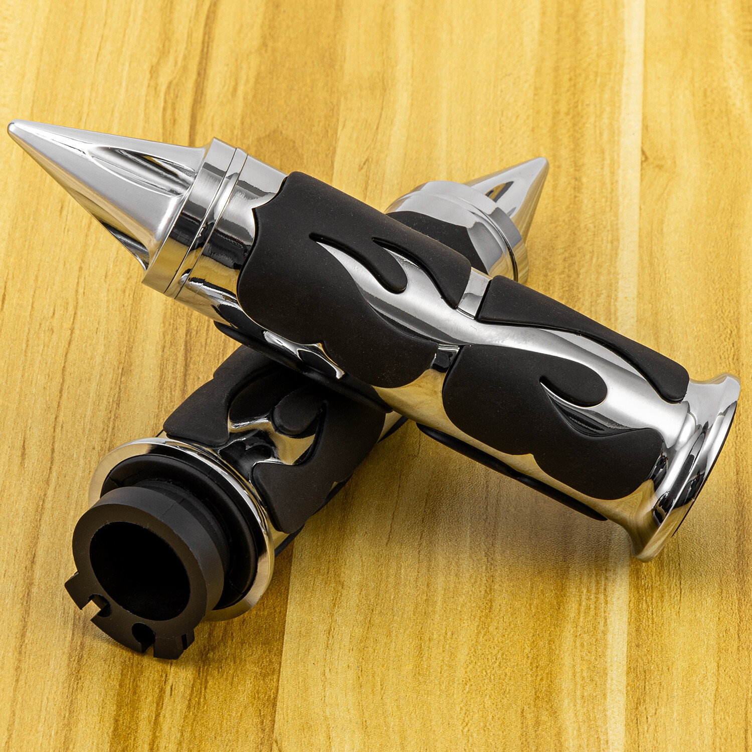 For Harley Honda Yamaha Suzuki 1" Motorcycle Handle Bar Hand Grips W/ Throttle