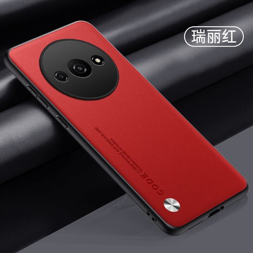 Funda delgada de cuero retro de lujo para Xiaomi Redmi A3 4G de goma suave - Imagen 2 de 24